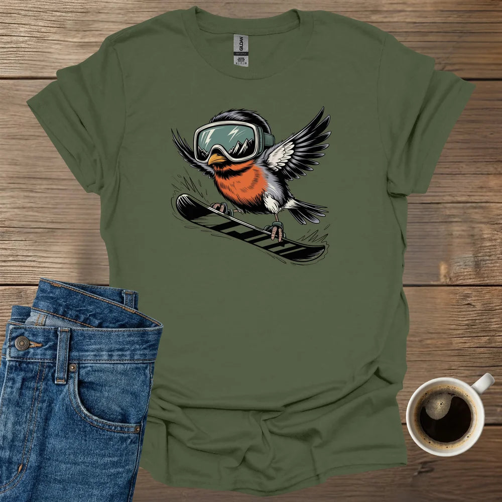 Plump Robin Snowboard T-Shirt