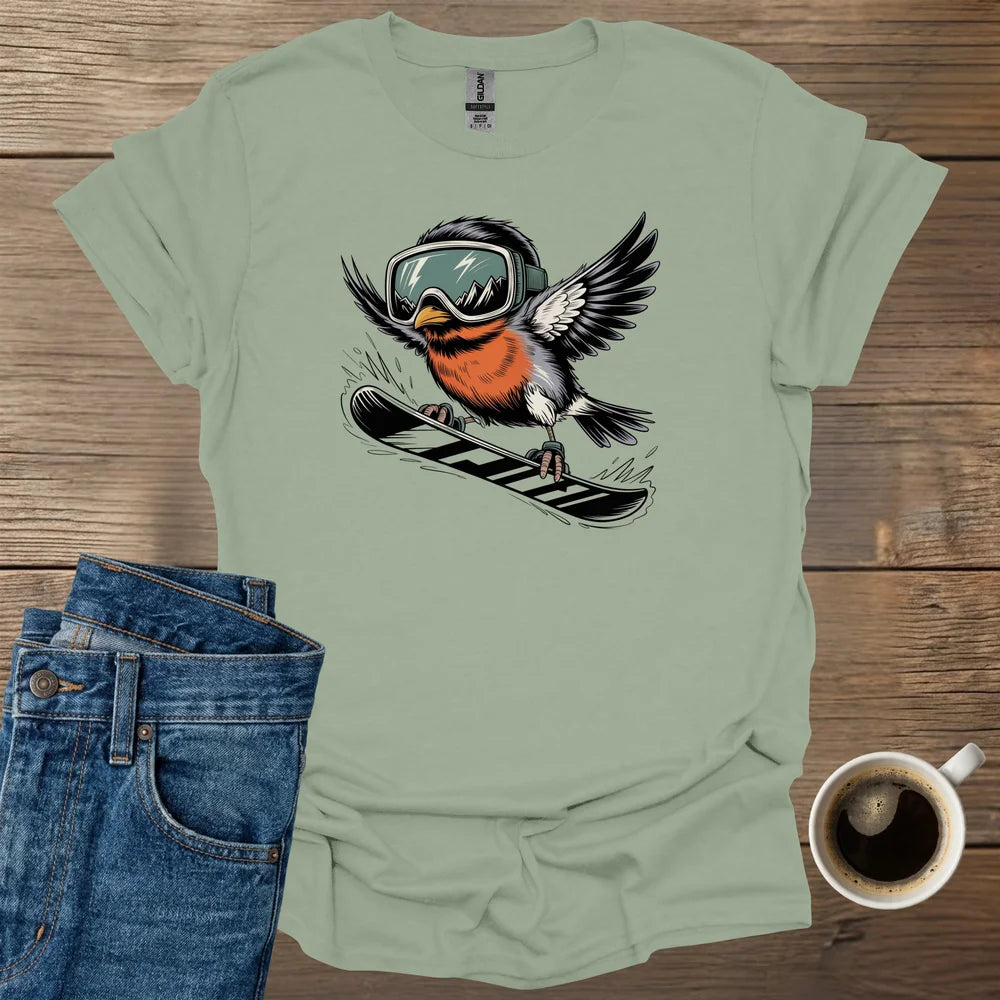Plump Robin Snowboard T-Shirt
