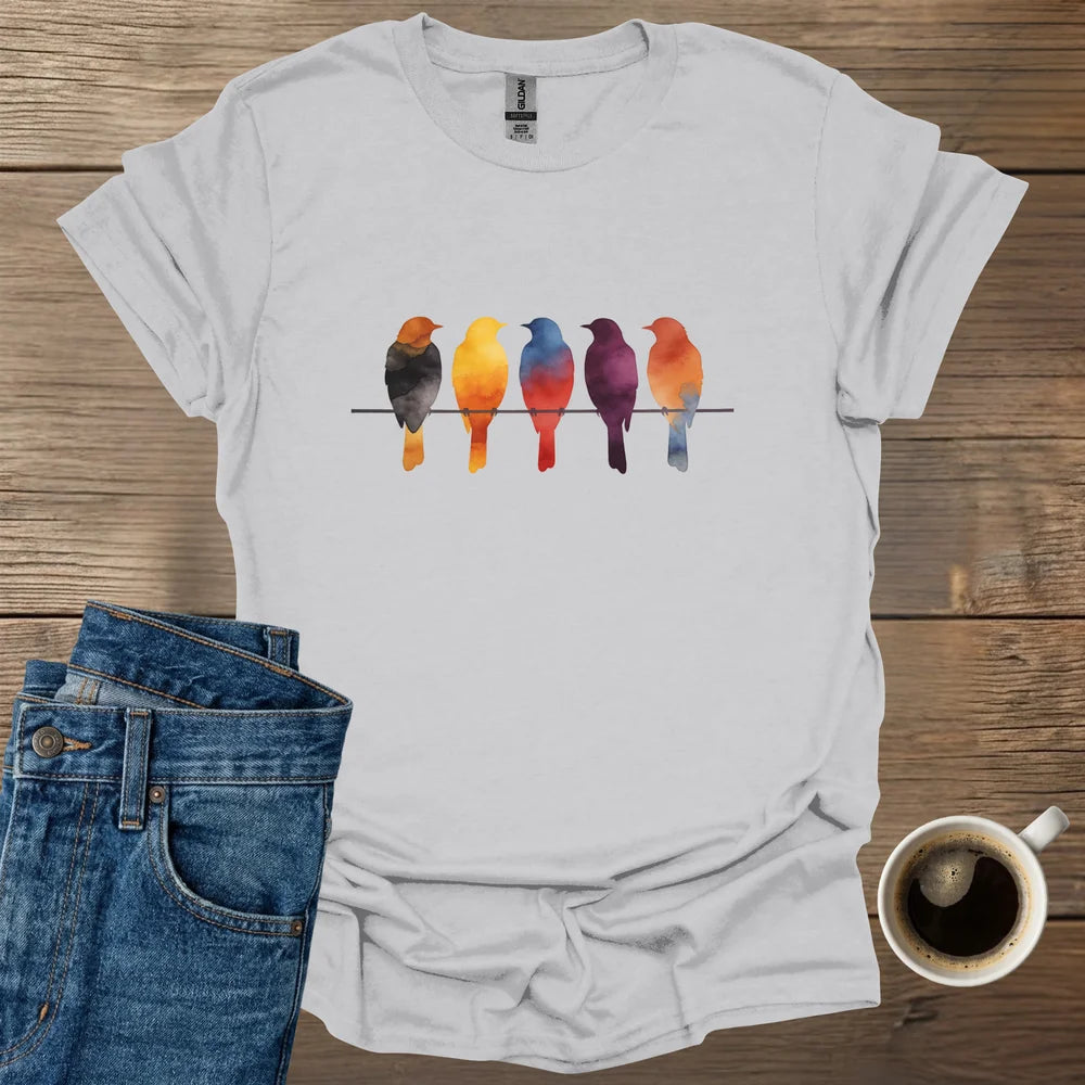 Watercolor Bird Silhouettes T-Shirt