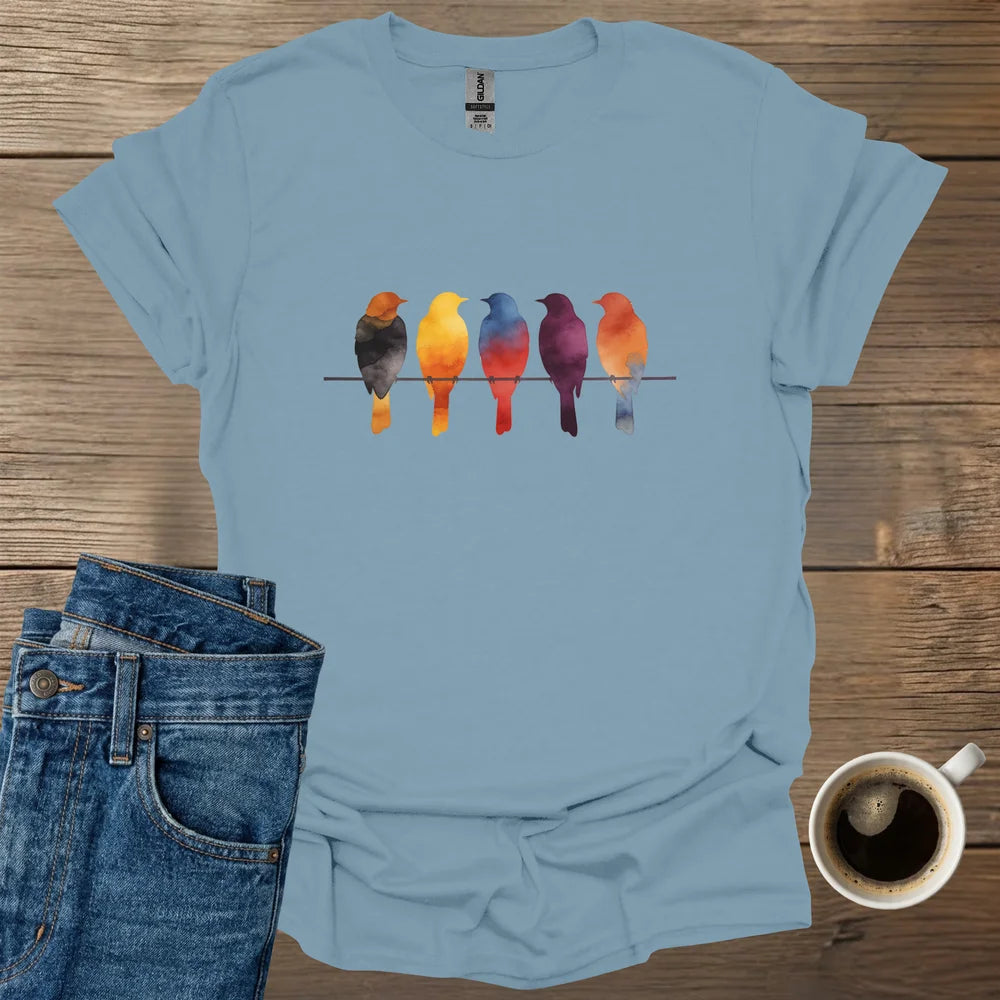 Watercolor Bird Silhouettes T-Shirt