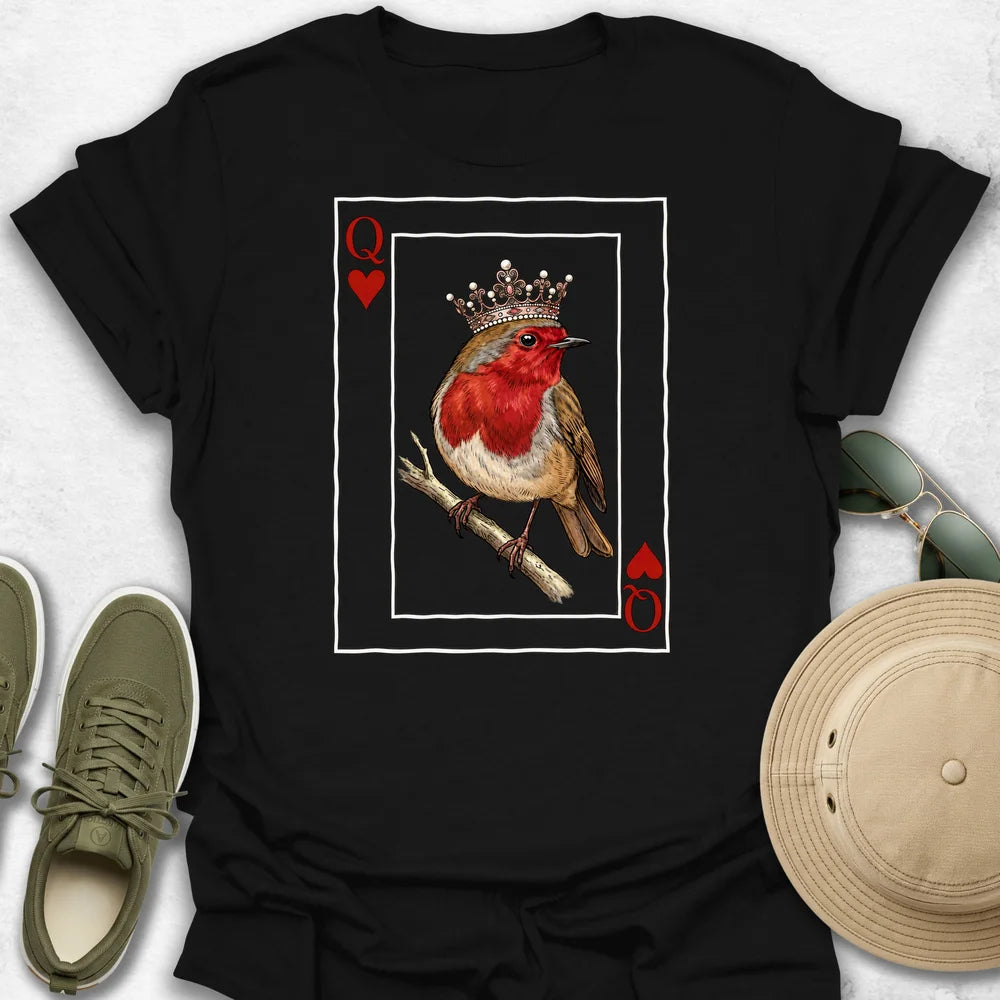 Red-breasted Lady T-Shirt in Black