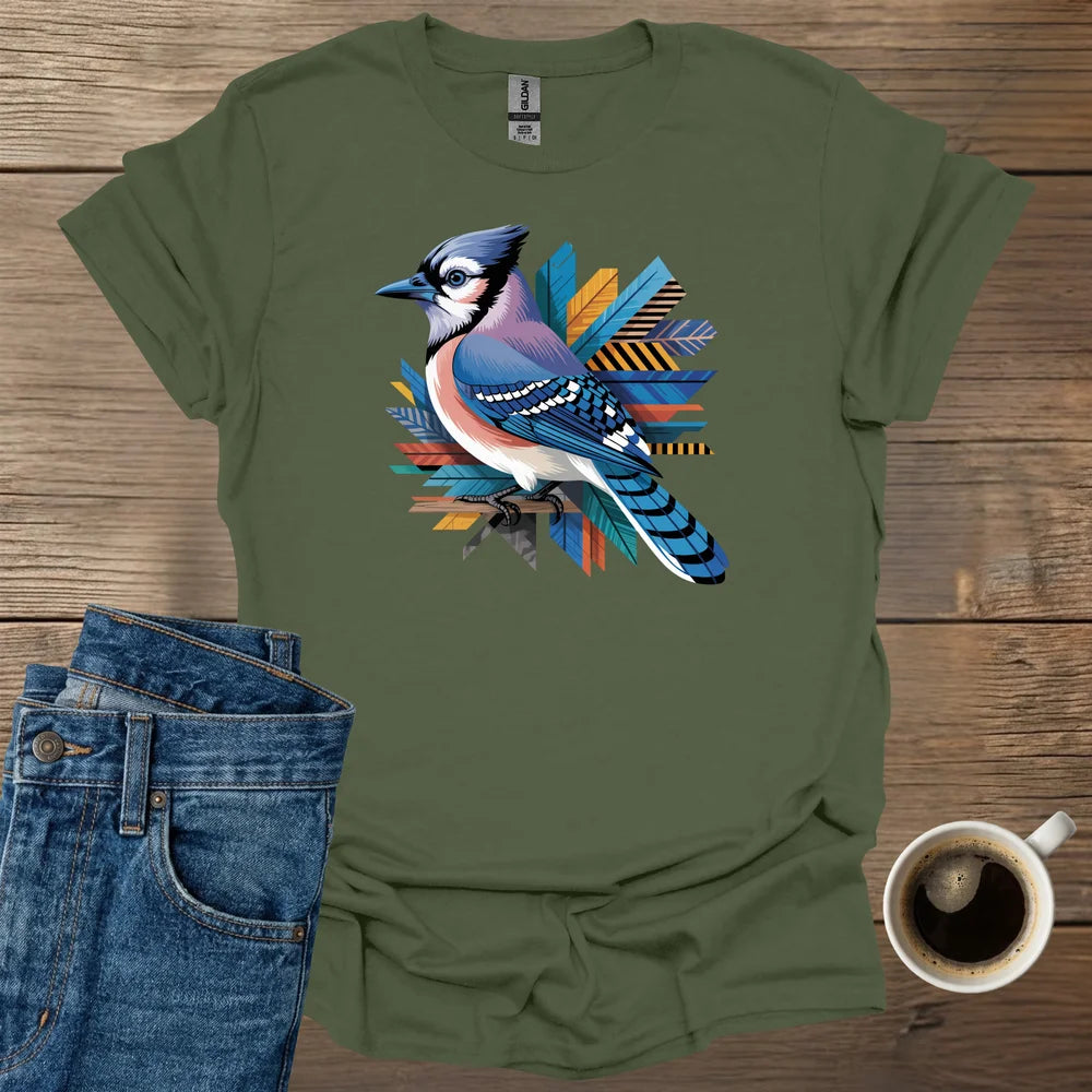 Colorfull Blue Jay T-Shirt