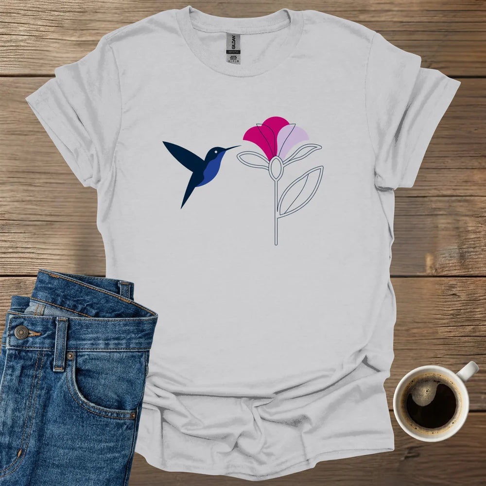 Humming Bird With A Coffee Blossom T-Shirt