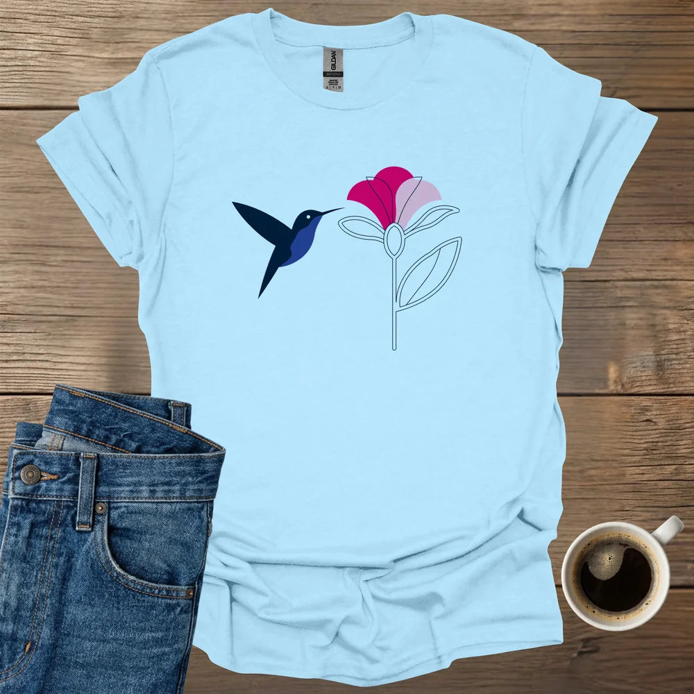 Humming Bird With A Coffee Blossom T-Shirt