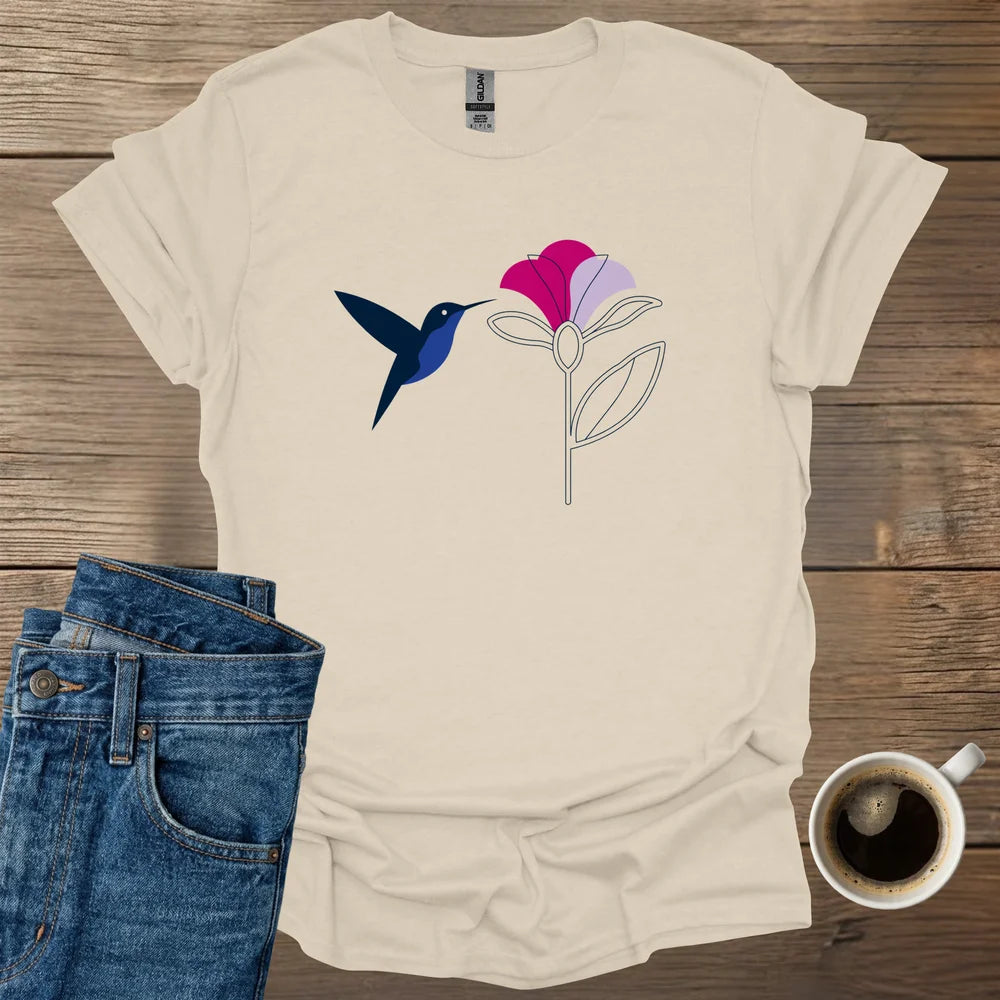 Humming Bird With A Coffee Blossom T-Shirt