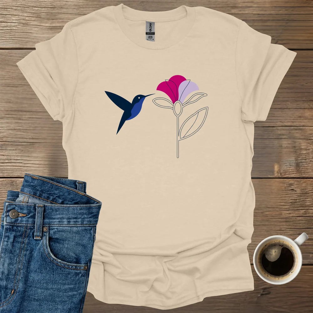 Humming Bird With A Coffee Blossom T-Shirt