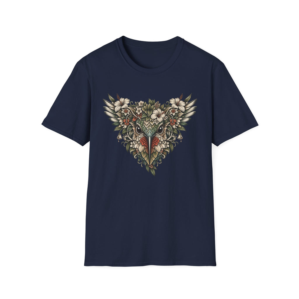 Botanical Hummingbird Floral Mask T-Shirt