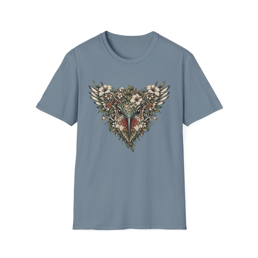 Botanical Hummingbird Floral Mask T-Shirt