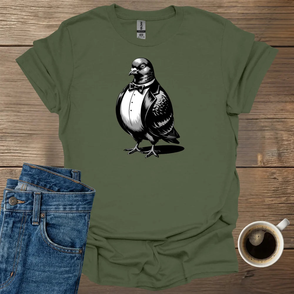 Pigeon In A Tiny Tuxedo Jacket T-Shirt