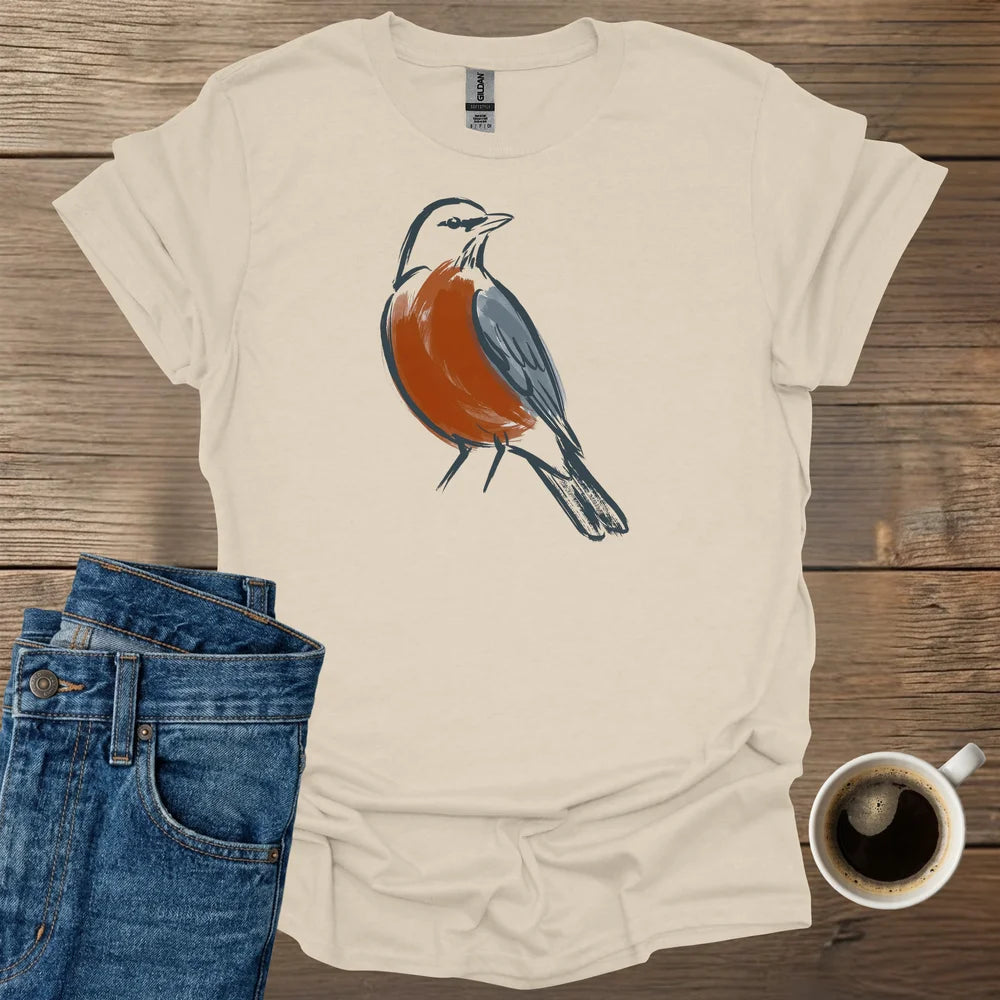 Minimalist American Robin T-Shirt