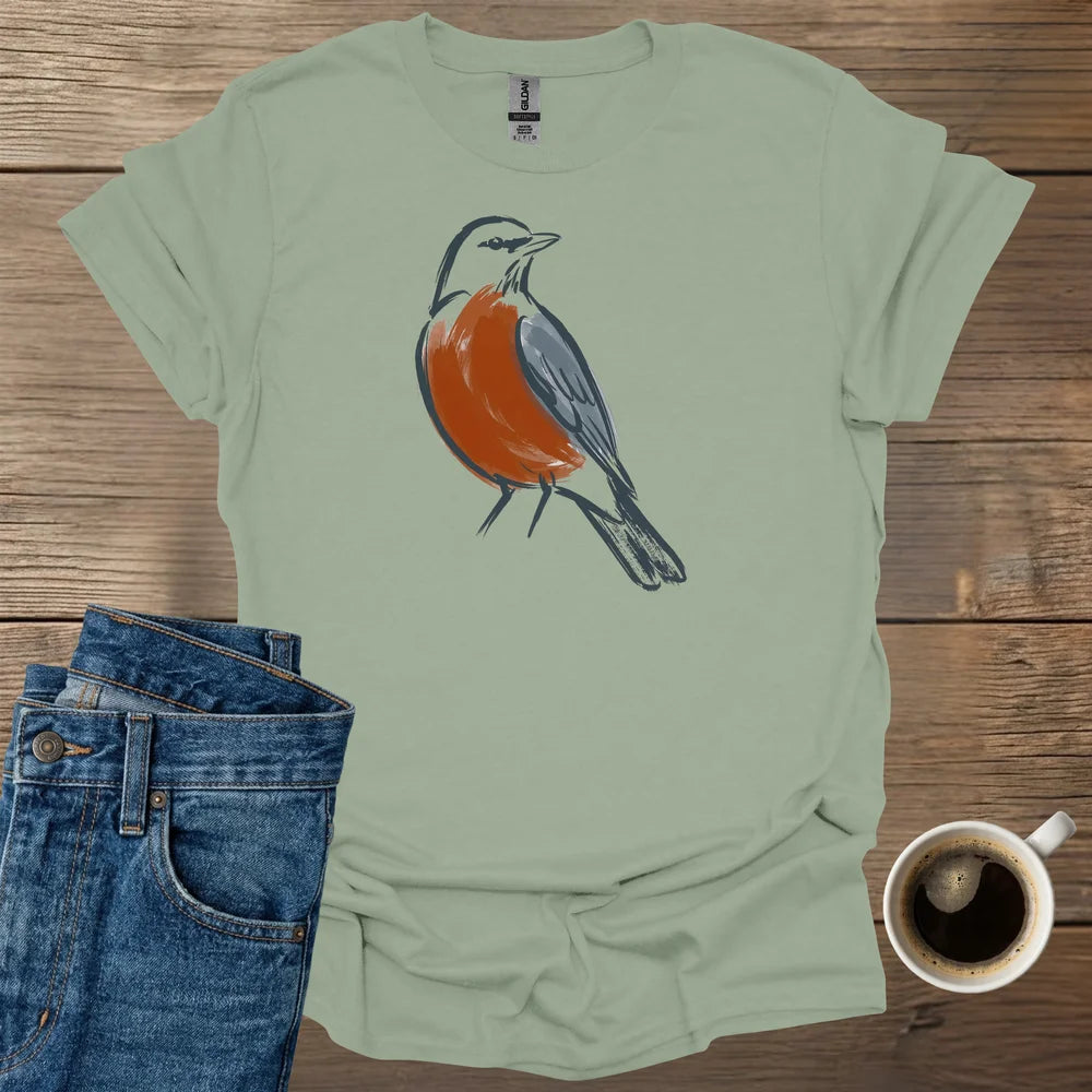 Minimalist American Robin T-Shirt