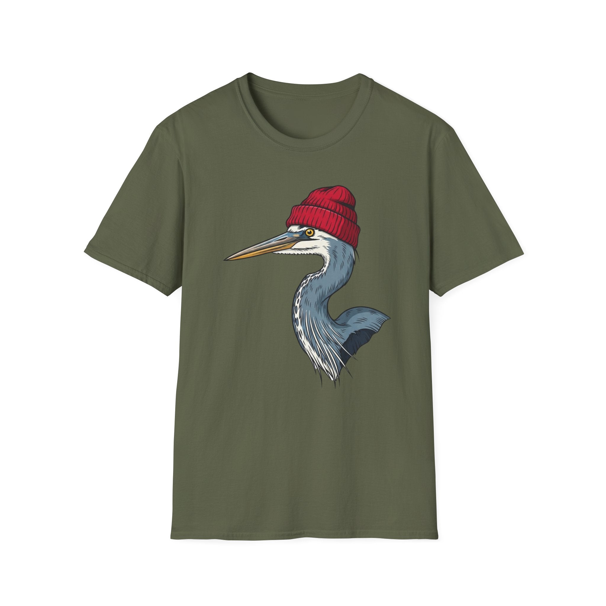 Blue Heron Red Wool Hat T-Shirt