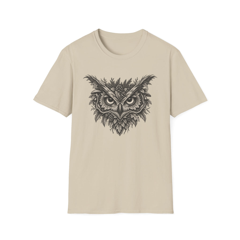 Botanical Owl Engraving T-Shirt