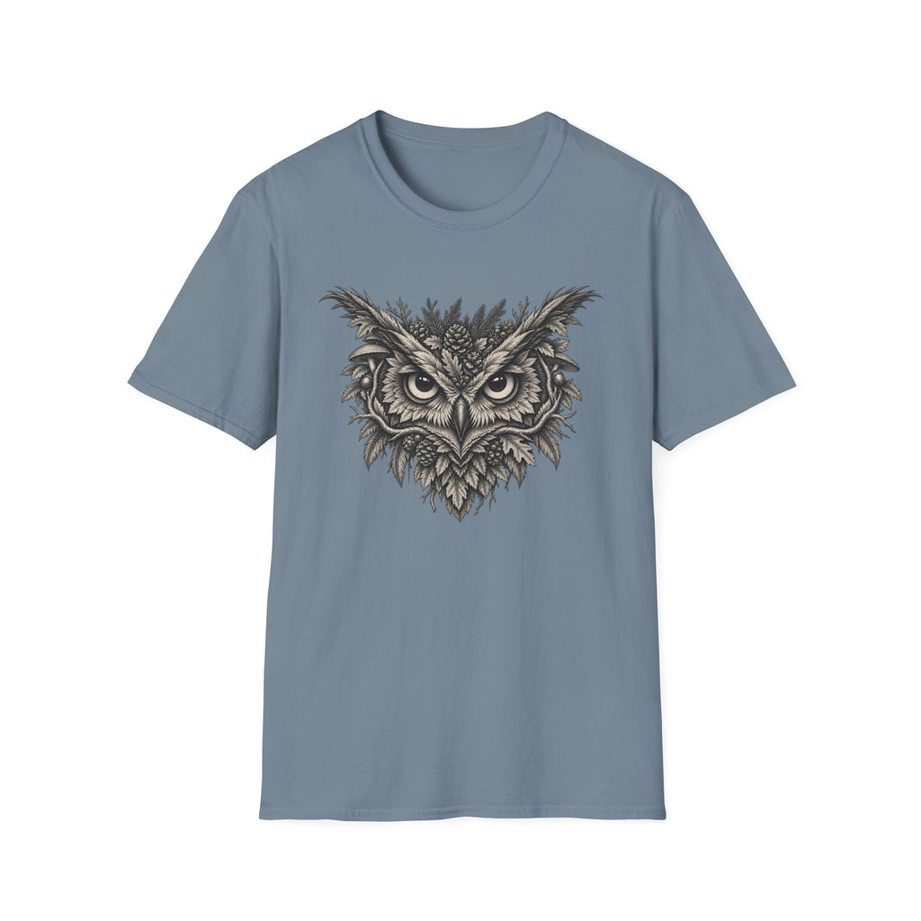 Botanical Owl Engraving T-Shirt