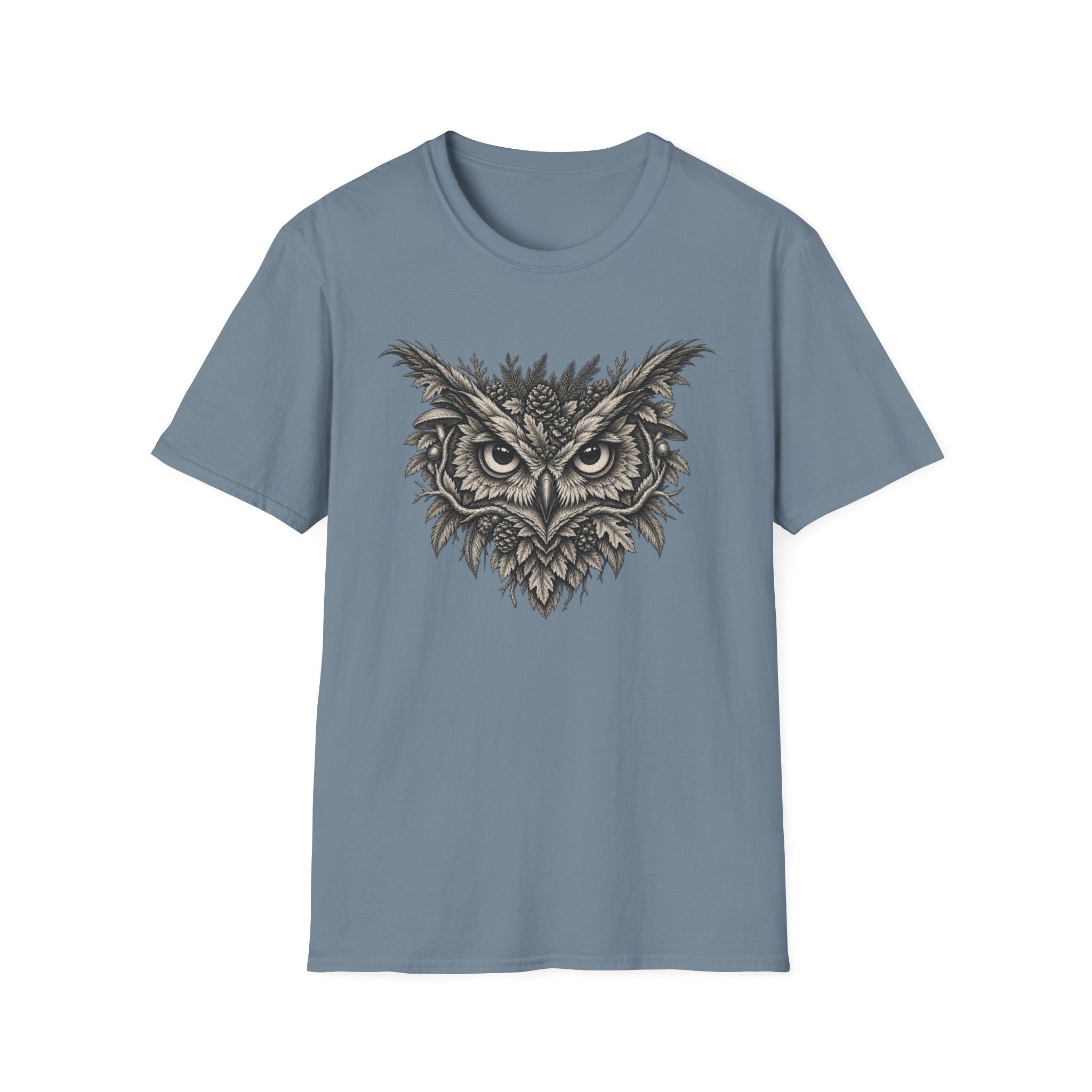Botanical Owl Engraving T-Shirt