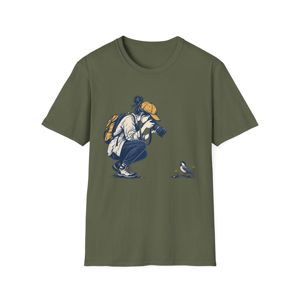 Bird Photographer and Songbird Encounter T-Shirt