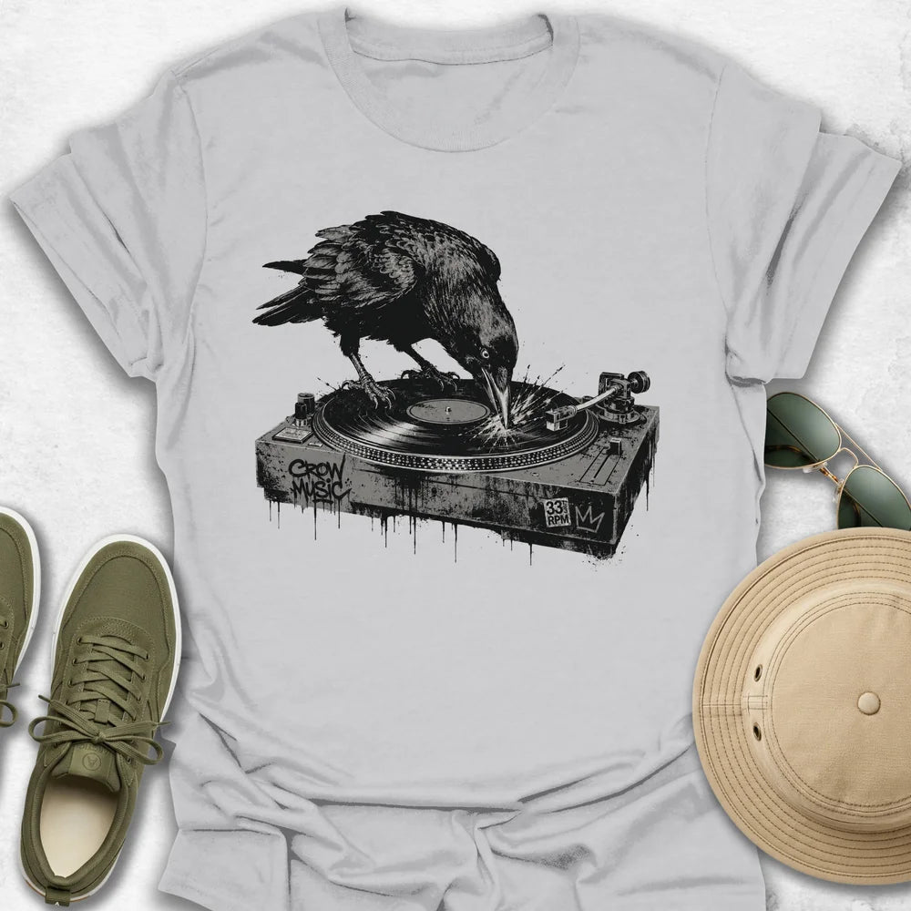 Crow Scratching Vinyl T-Shirt