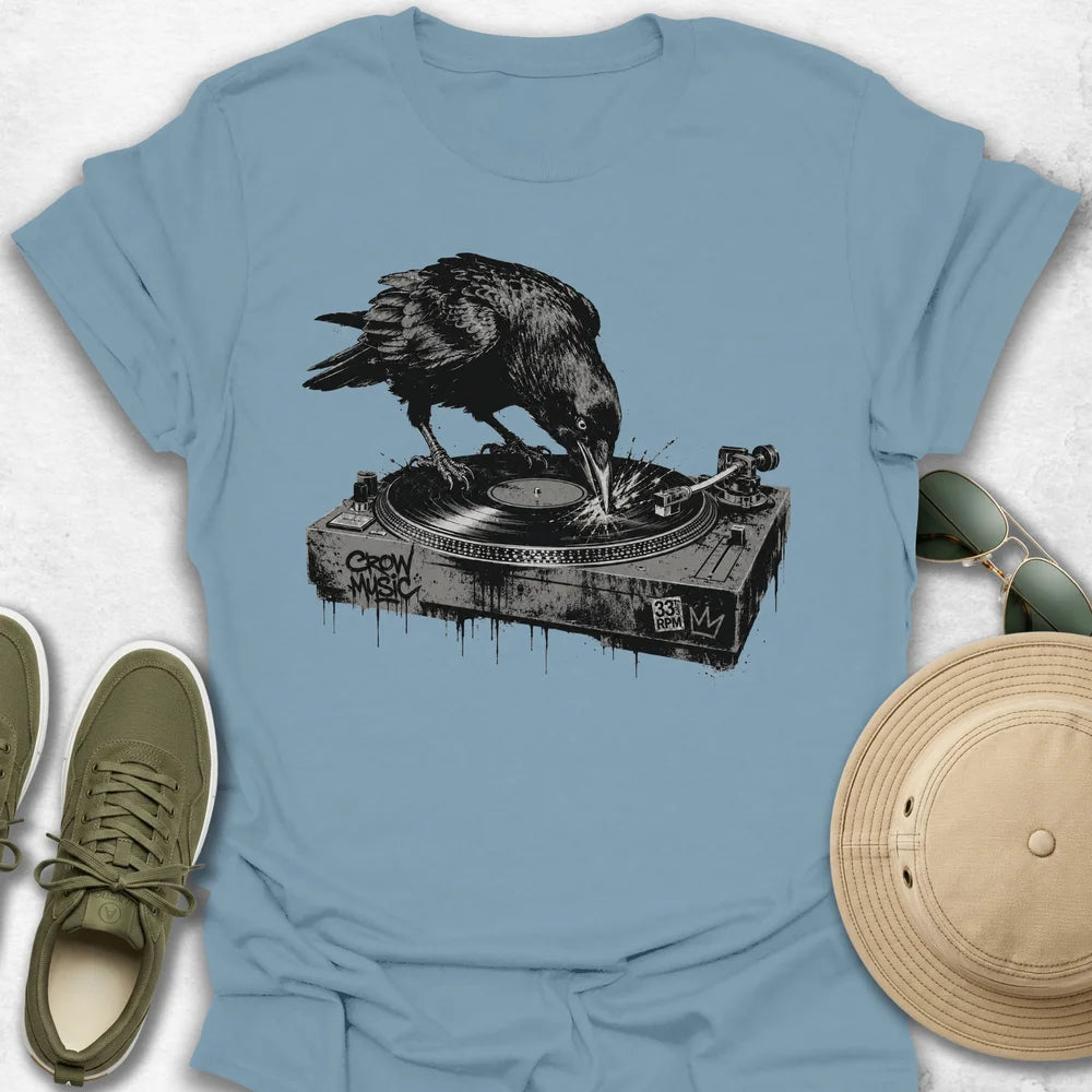 Crow Scratching Vinyl T-Shirt