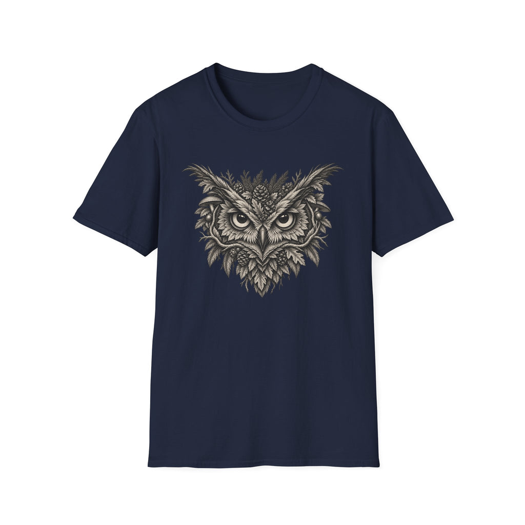 Botanical Owl Engraving T-Shirt