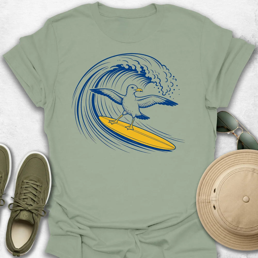 Surfing Seagull T-Shirt