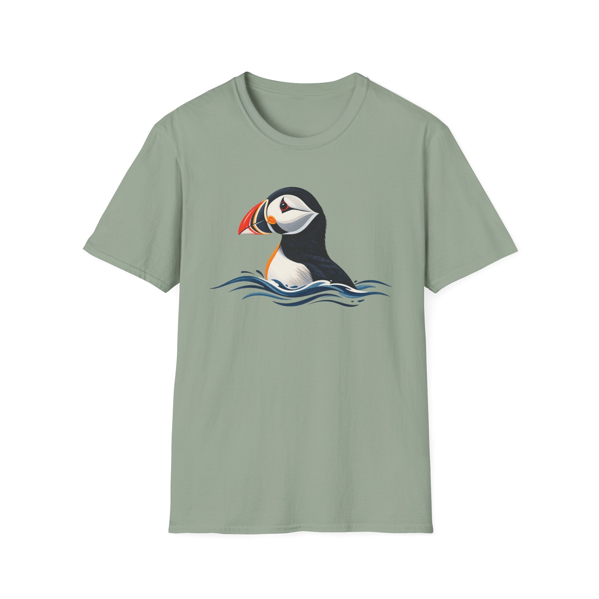 Puffin Rising Through Waves T-Shirt