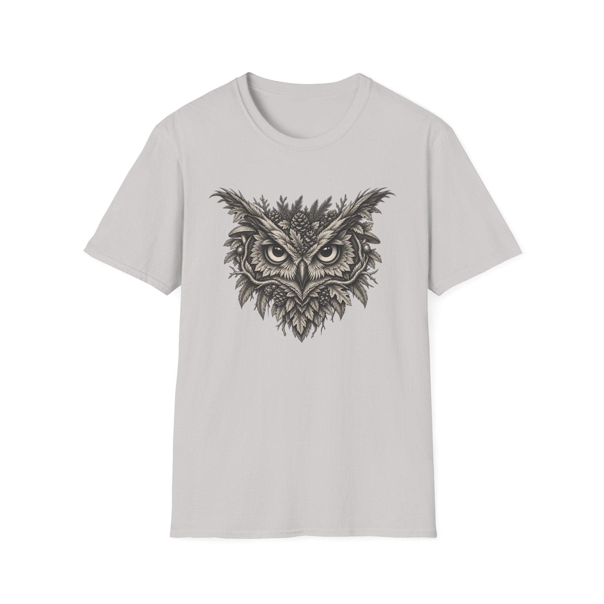 Botanical Owl Engraving T-Shirt
