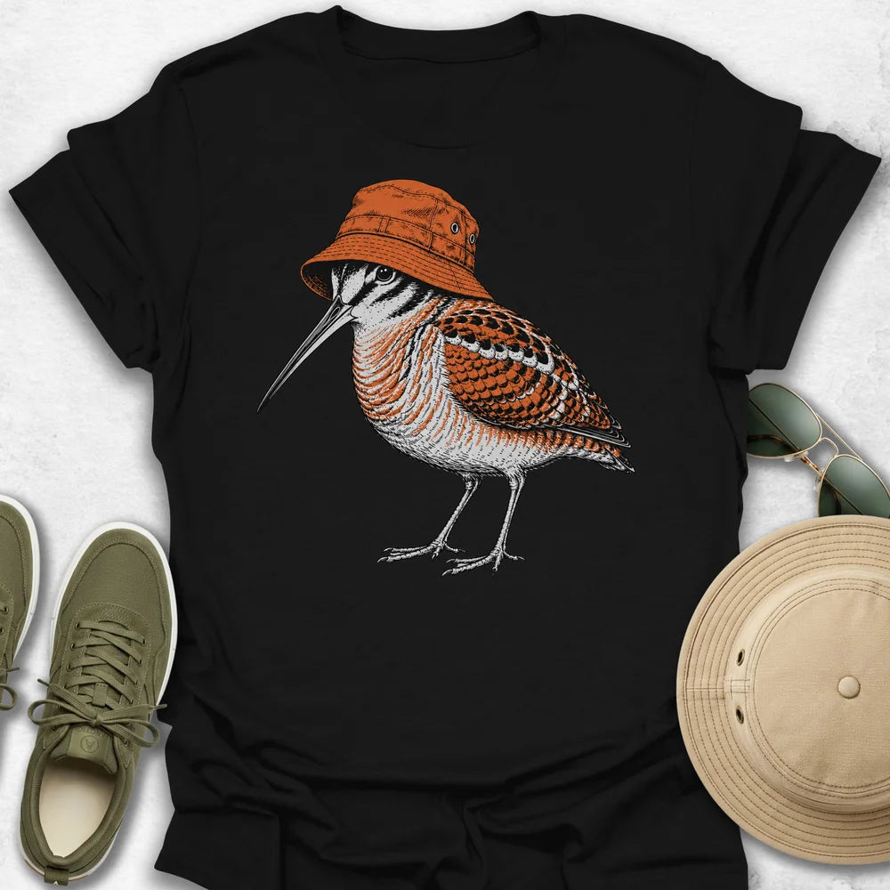 Wader with Orange Hat T-Shirt
