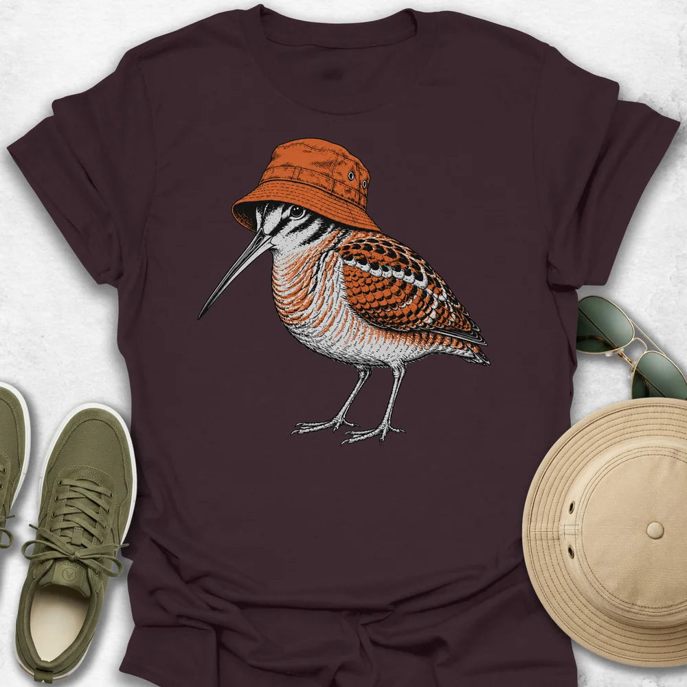 Wader with Orange Hat T-Shirt
