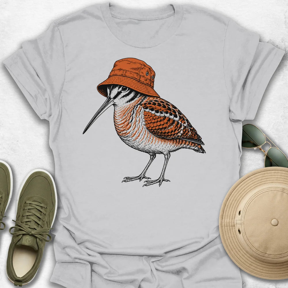 Wader with Orange Hat T-Shirt