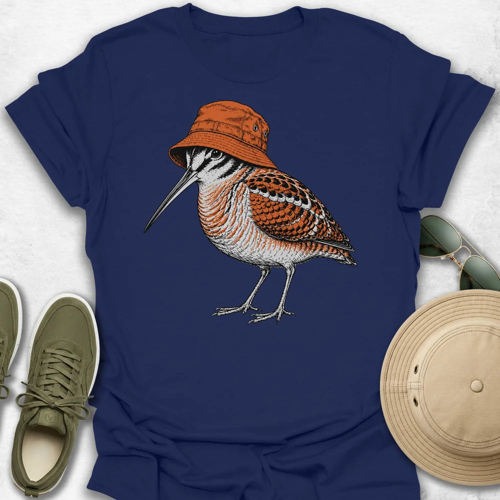 Wader with Orange Hat T-Shirt