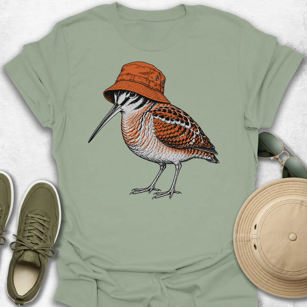 Wader with Orange Hat T-Shirt