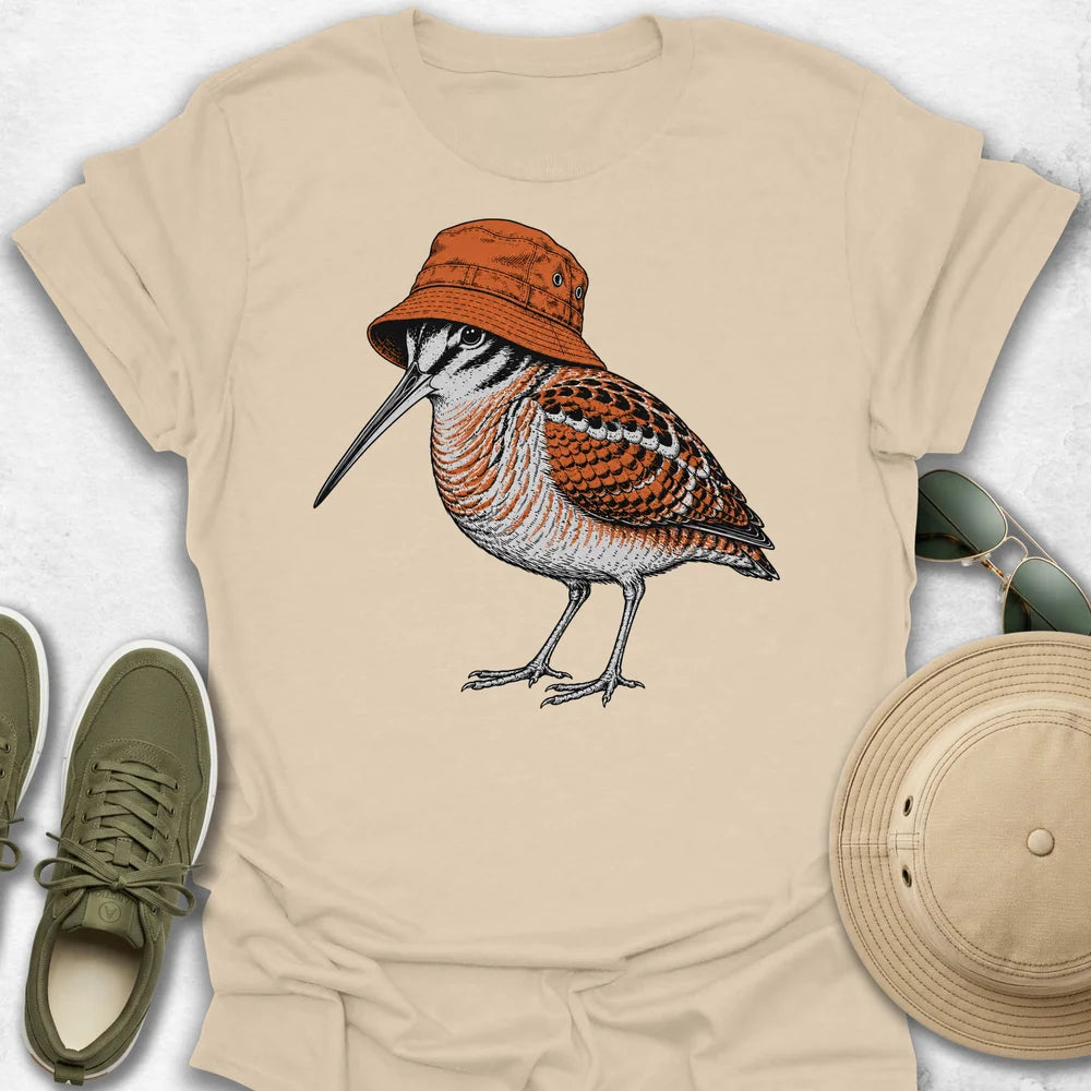 Wader with Orange Hat T-Shirt