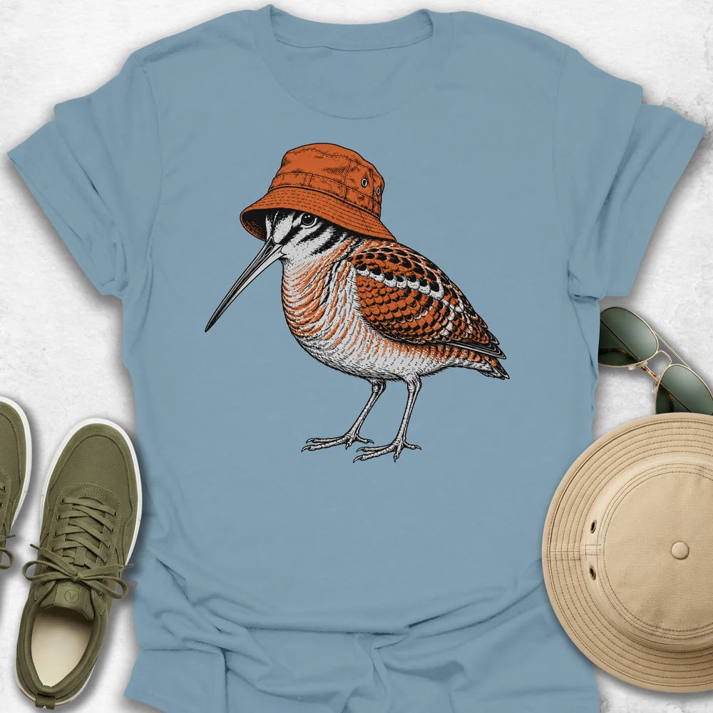 Wader with Orange Hat T-Shirt