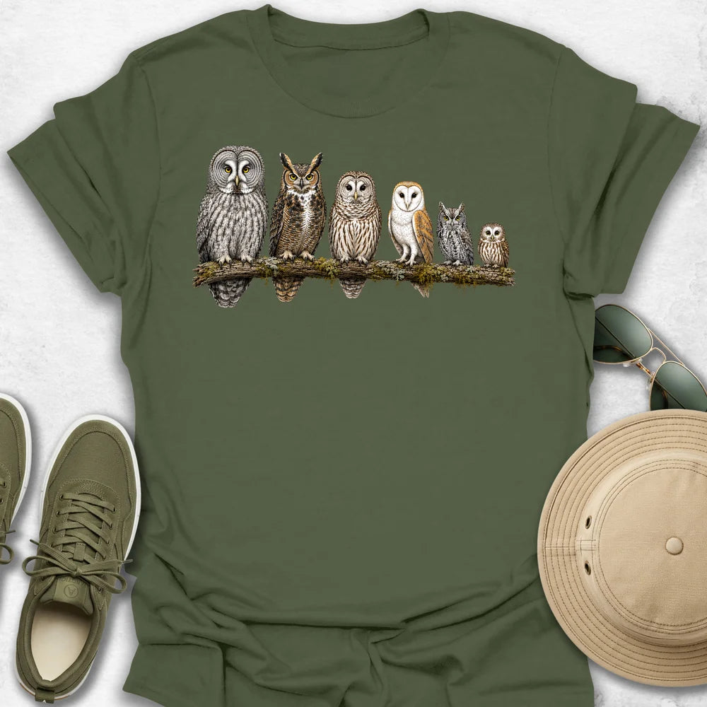 North American Owls T-Shirt