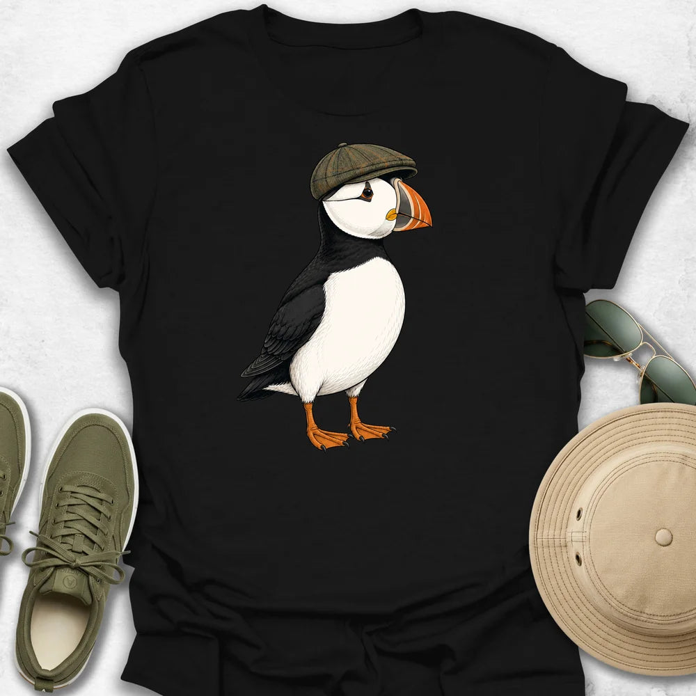 Puffin with Tweed Cap T-Shirt