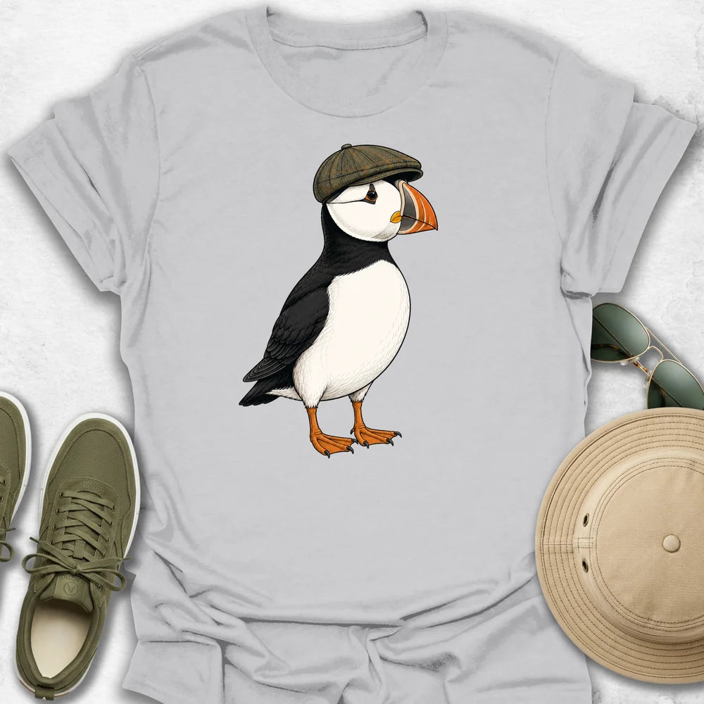 Puffin with Tweed Cap T-Shirt