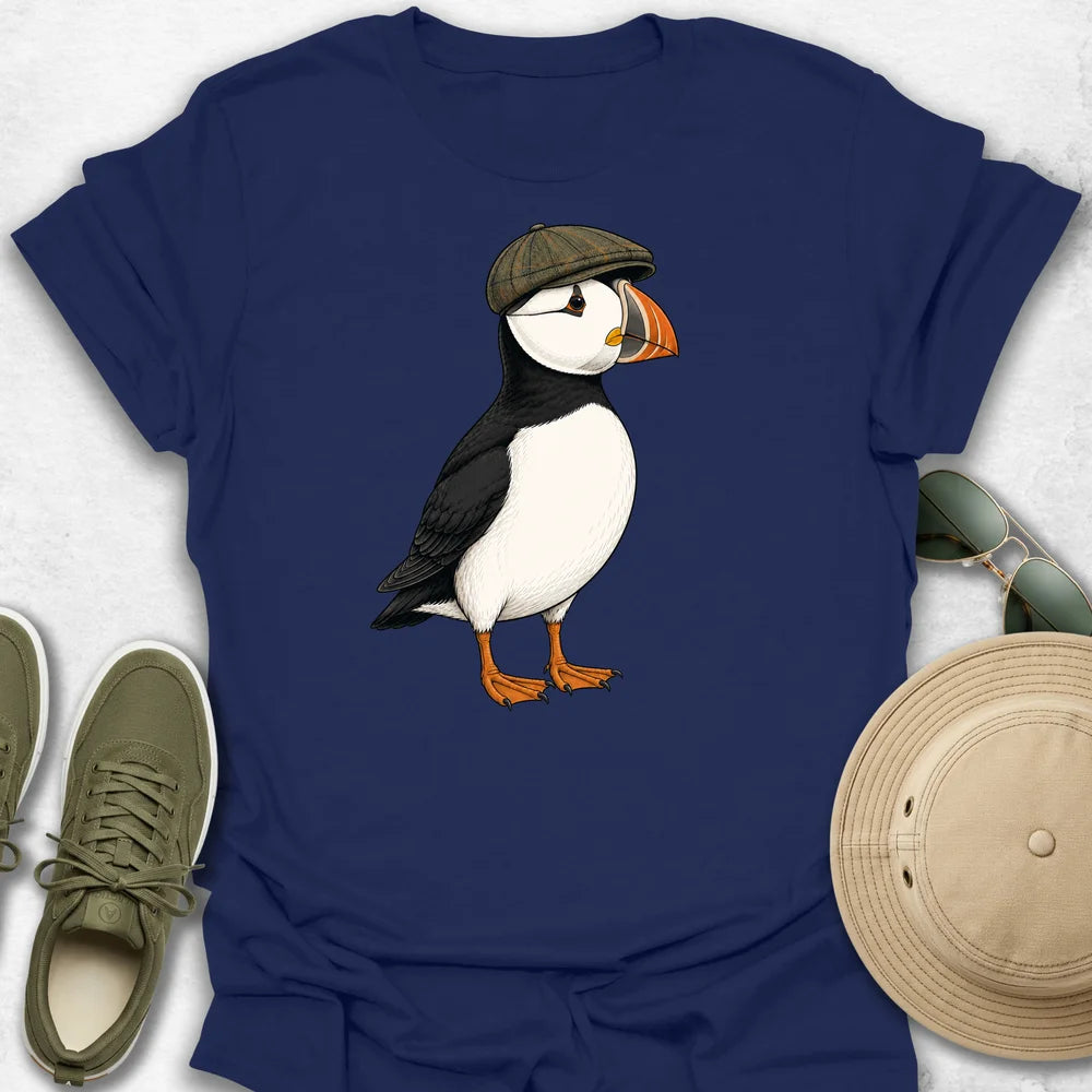 Puffin with Tweed Cap T-Shirt