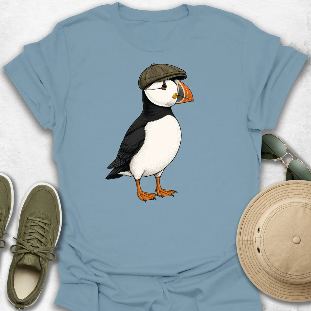 Puffin with Tweed Cap T-Shirt