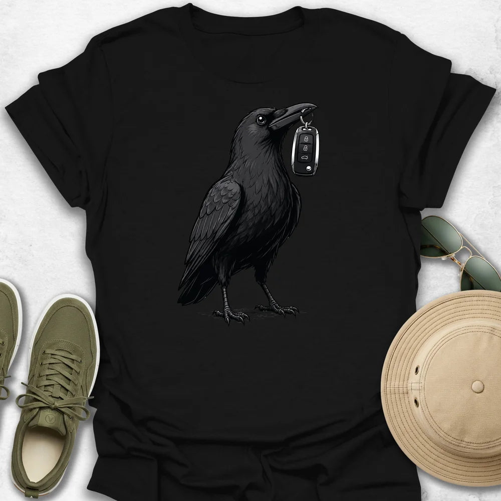Proud Crow with Stolen Car Keys T-Shirt