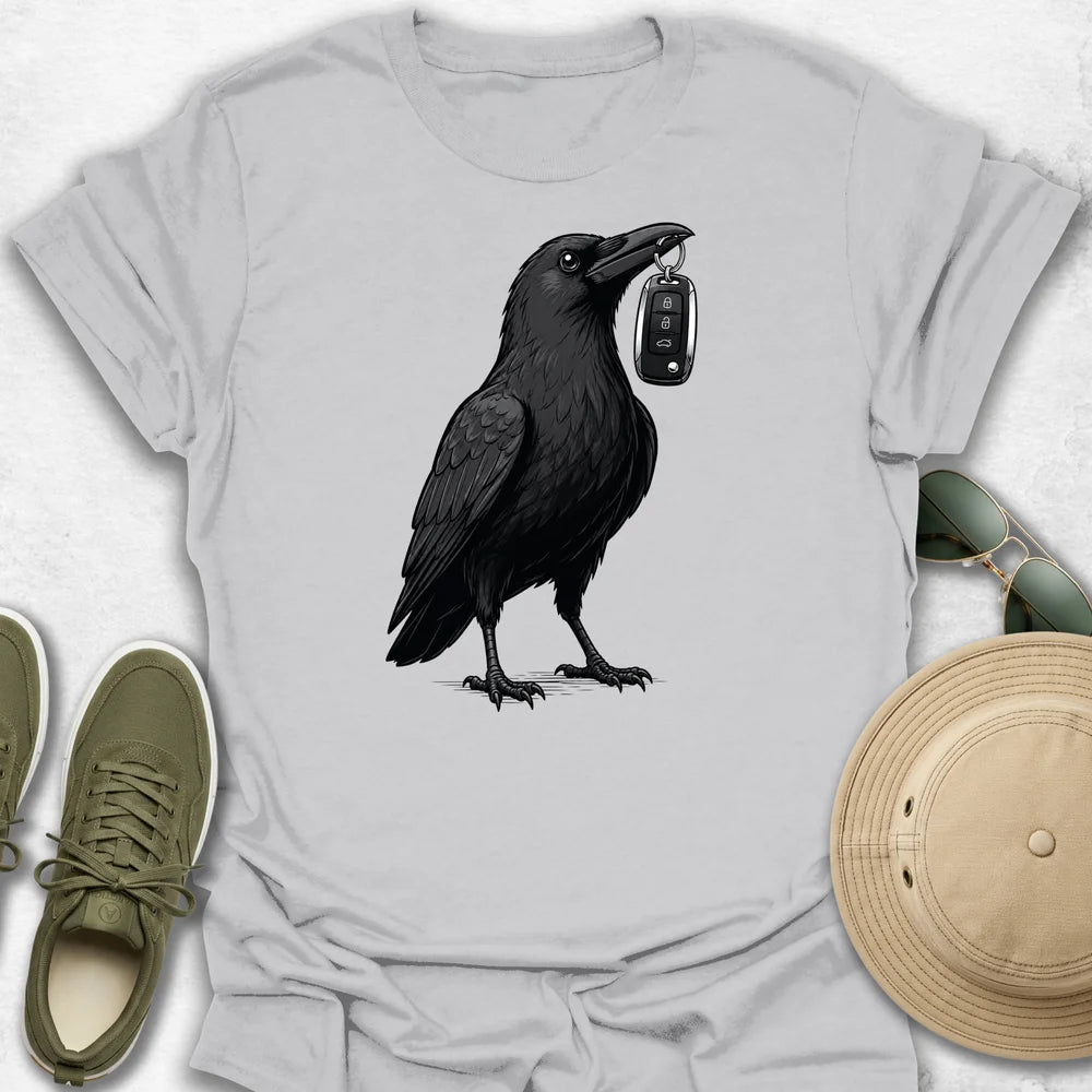 Proud Crow with Stolen Car Keys T-Shirt