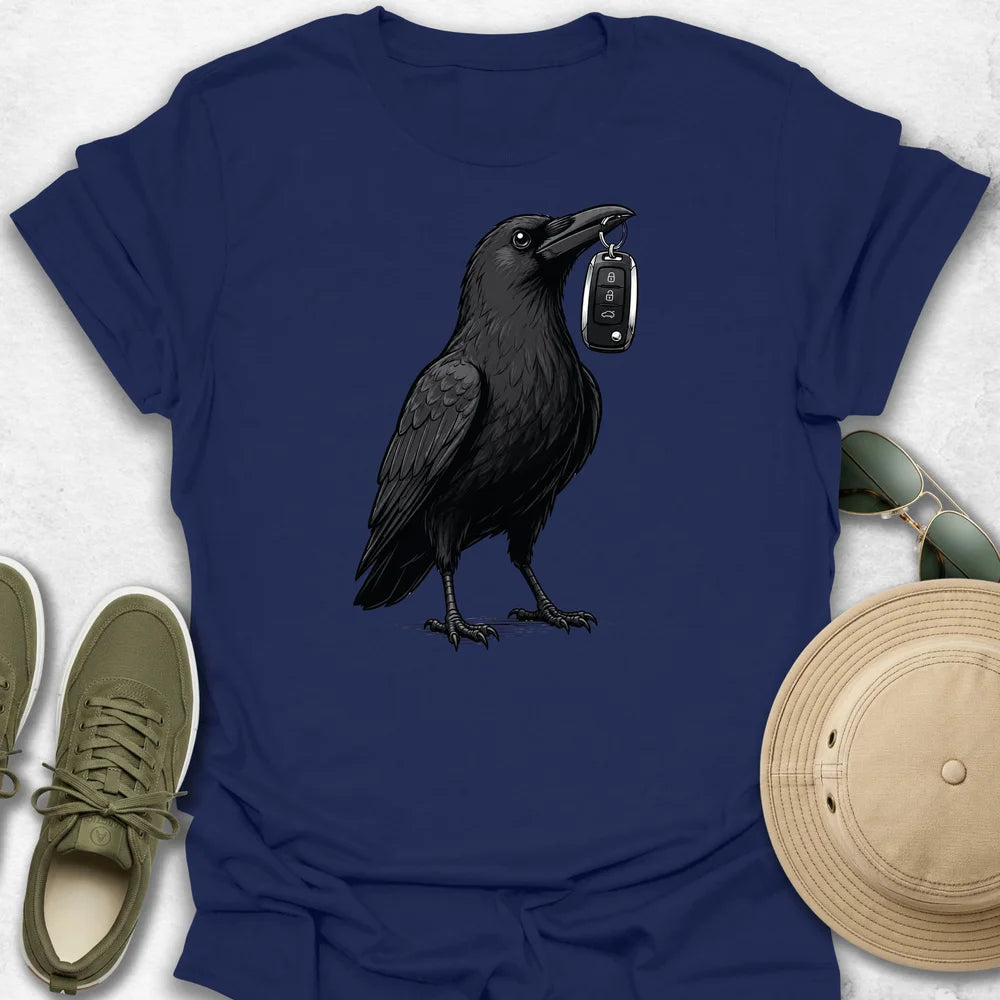 Proud Crow with Stolen Car Keys T-Shirt