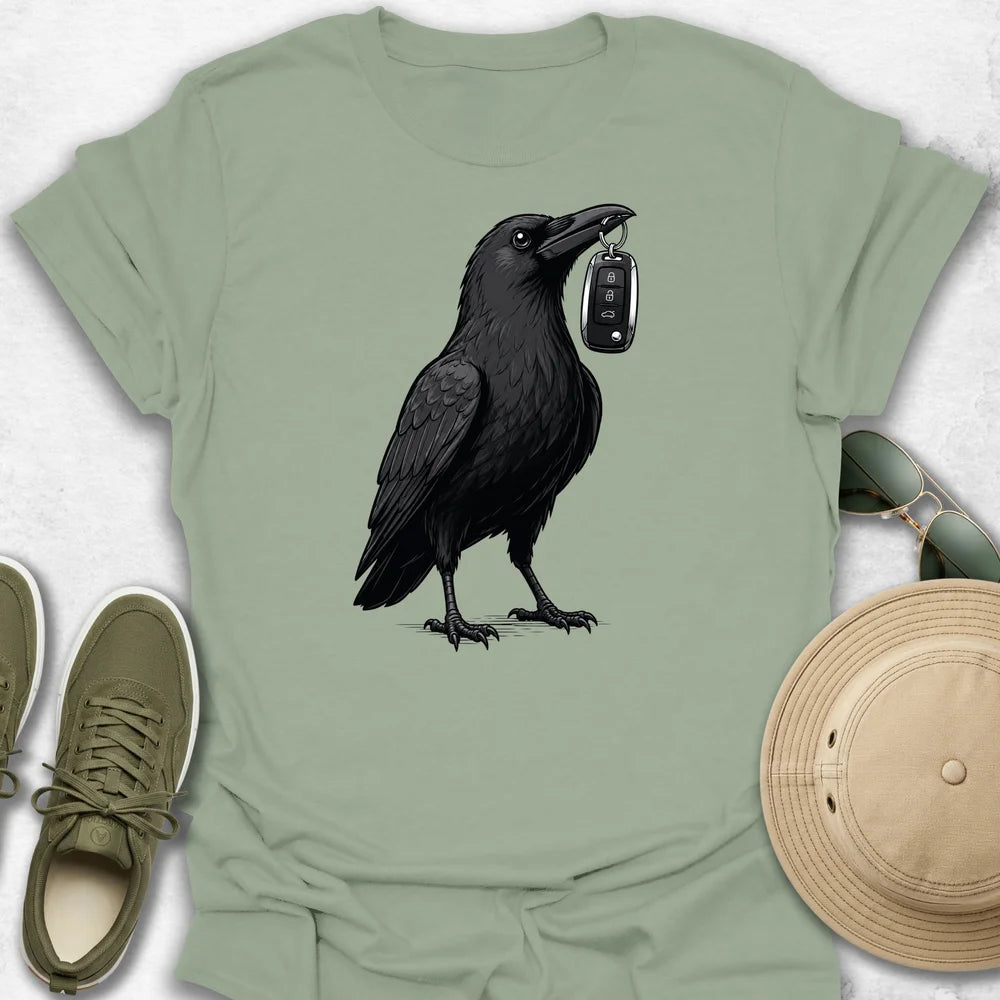 Proud Crow with Stolen Car Keys T-Shirt