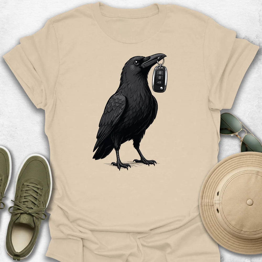 Proud Crow with Stolen Car Keys T-Shirt