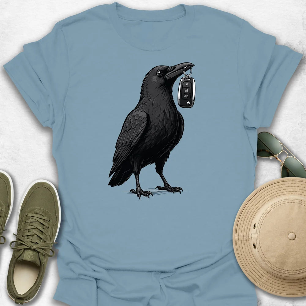 Proud Crow with Stolen Car Keys T-Shirt