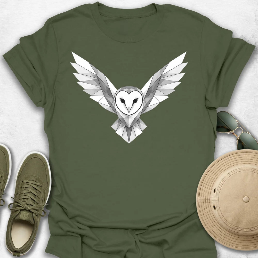 Geometric Barn Owl T-Shirt