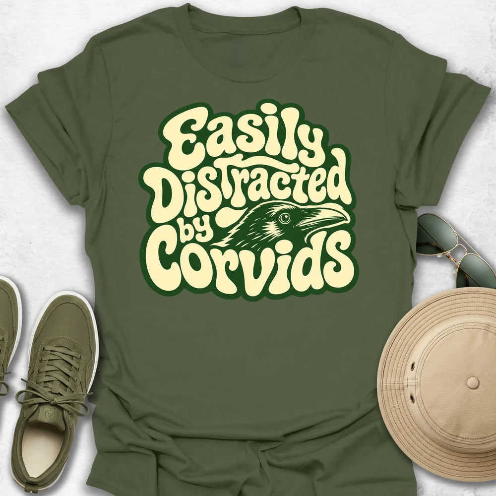 Easily Distracted by Corvids T-Shirt
