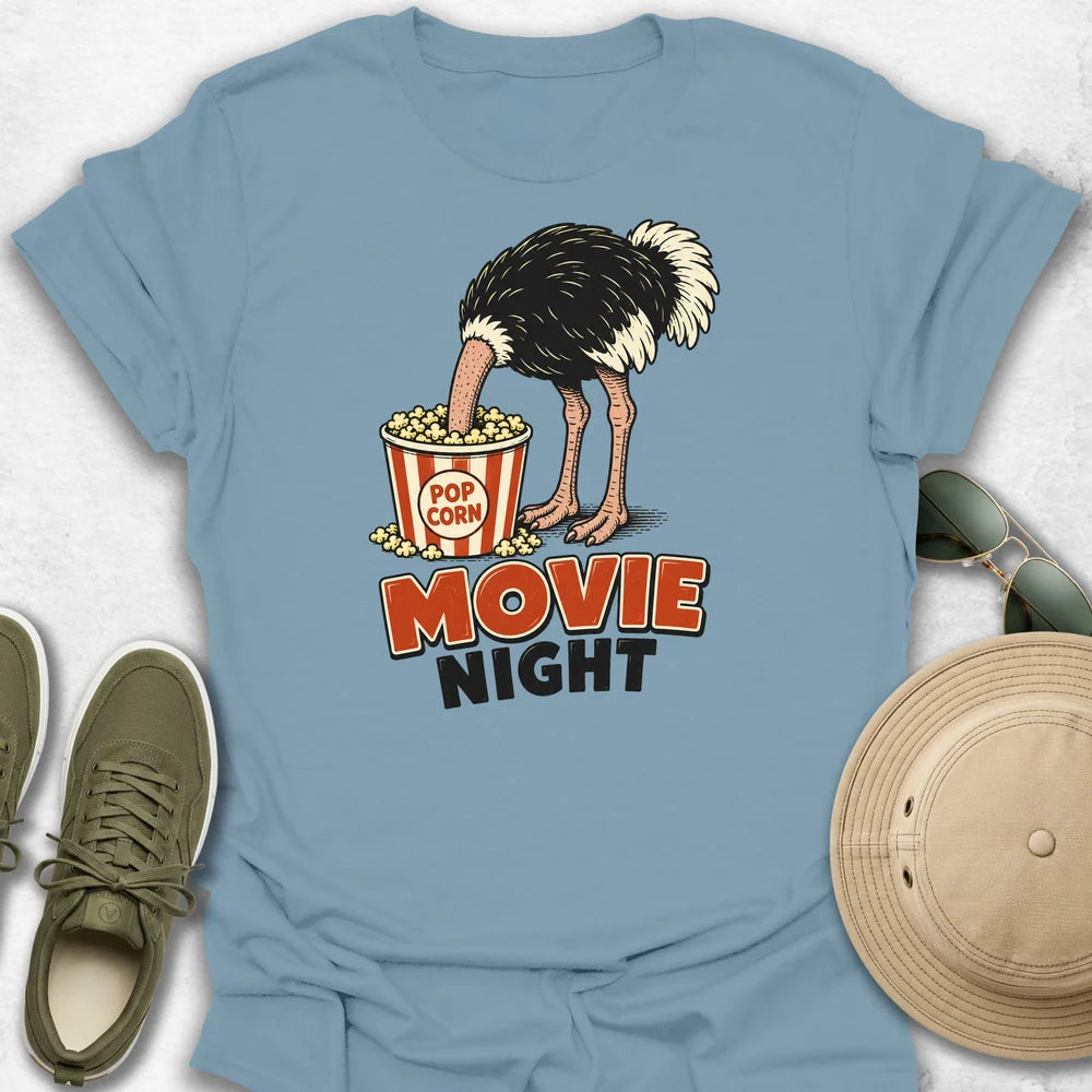 Ostrich Movie Night T-Shirt