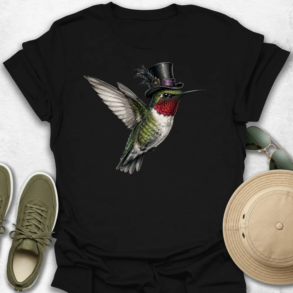 Hummingbird With a Dapper Top Hat T-Shirt