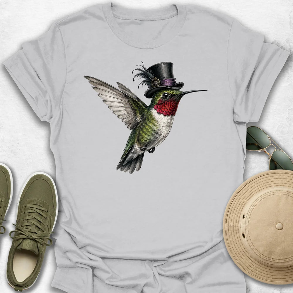 Hummingbird With a Dapper Top Hat T-Shirt