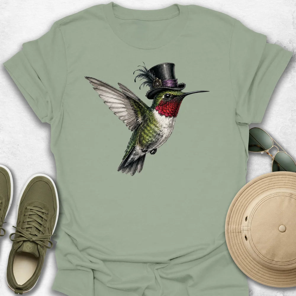 Hummingbird With a Dapper Top Hat T-Shirt